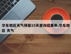 华东地区天气预报15天查询结果表,华东地区 天气