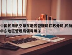 中国民用航空华东地区管理局江苏分局,民航华东地区管理局领导班子